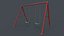 PBR Modular Outdoor Playground Swing Sets A 3D model