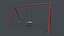 PBR Modular Outdoor Playground Swing Sets A 3D model