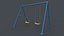 PBR Modular Outdoor Playground Swing Sets A 3D model