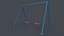 PBR Modular Outdoor Playground Swing Sets A 3D model