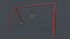 PBR Modular Outdoor Playground Swing Sets A 3D model