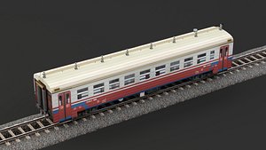 locomotive railroad train 3D model