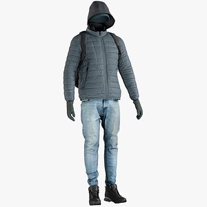 realistic men s jacket 3D model