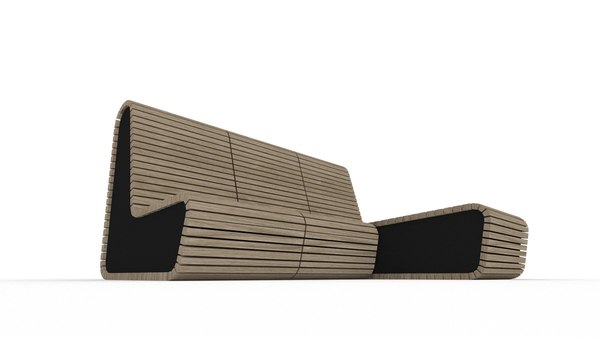 3d model gardening bench