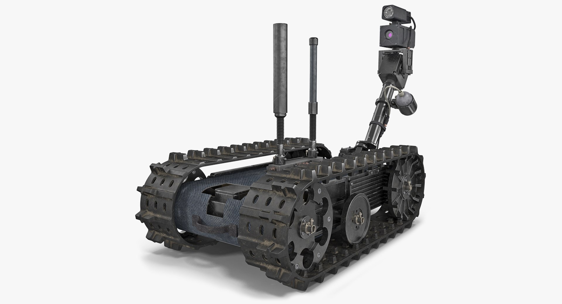 Multi Functional Tracked Military Robot Rigged 3D Model 3D model preview