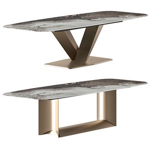 Stratos and Dragon Crystalart by Cattelan Italia Dining Table