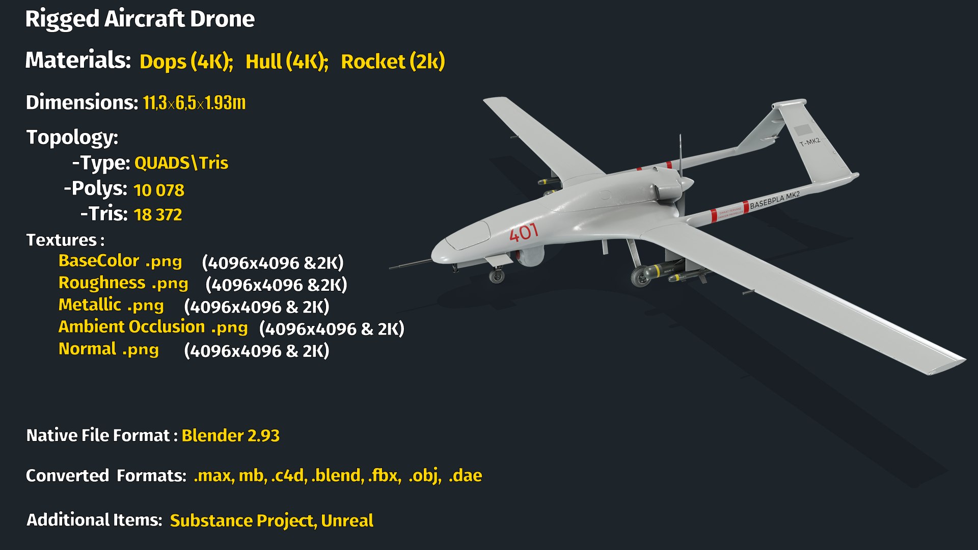 3D Rigged Aircraft Drone model https://p.turbosquid.com/ts-thumb/oi/IjwemG/SU/info/png/1639916072/1920x1080/fit_q87/ebc269499bb564bec64107f8e59992a3e920829d/info.jpg