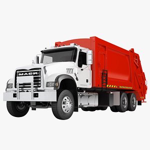 3D Mack 2021 Granite MHD Garbage Truck 04 model