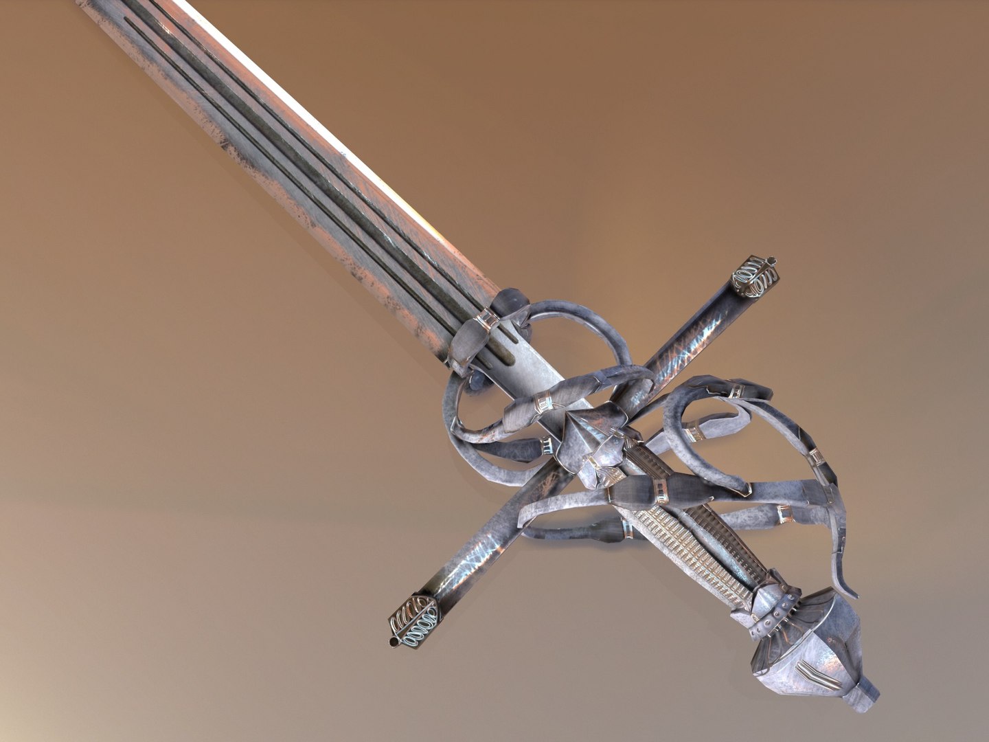 3d Model Realistic Venetian Sword