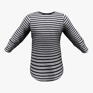Men Long Sleeve Stripes Oversize Hip Hop Tshirt