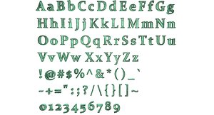 english letters 3D