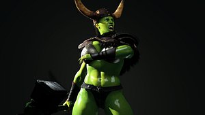 Female Orc Warrior 3D model