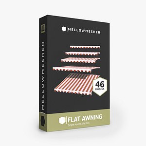 3D Flat Awning Single Asset Collection model