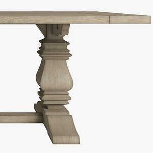 3d model salvaged trestle wood tables