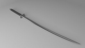 curved sword 1 3D model
