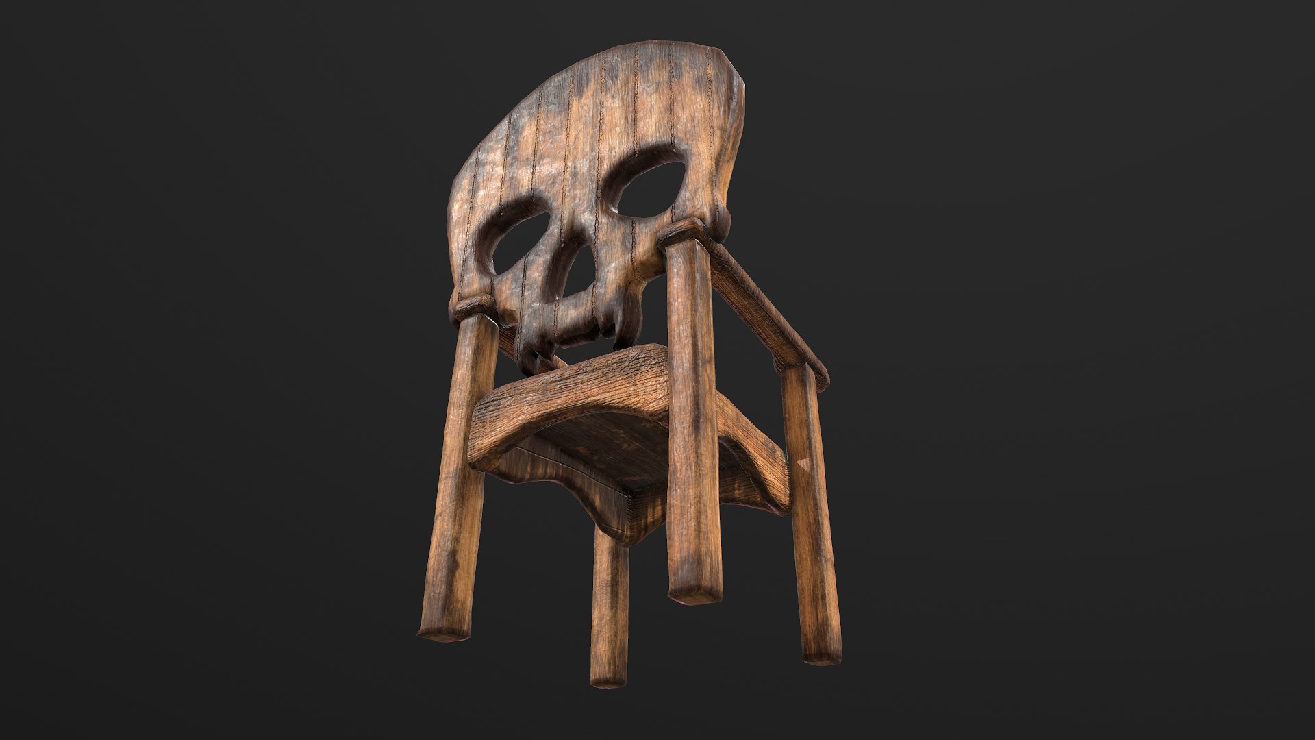 Wooden Skull Chair 3D Model - TurboSquid 1745496