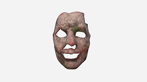 Human Skin Terror Mask A05 Dirt - Character Costume 3D model