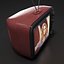 TV vintage scarlatta - rossa