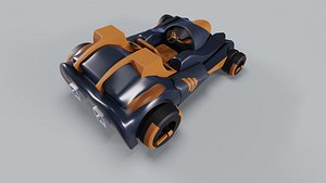 3D Golden Kart model