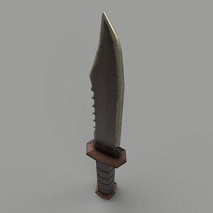 3D model stylized survival knife