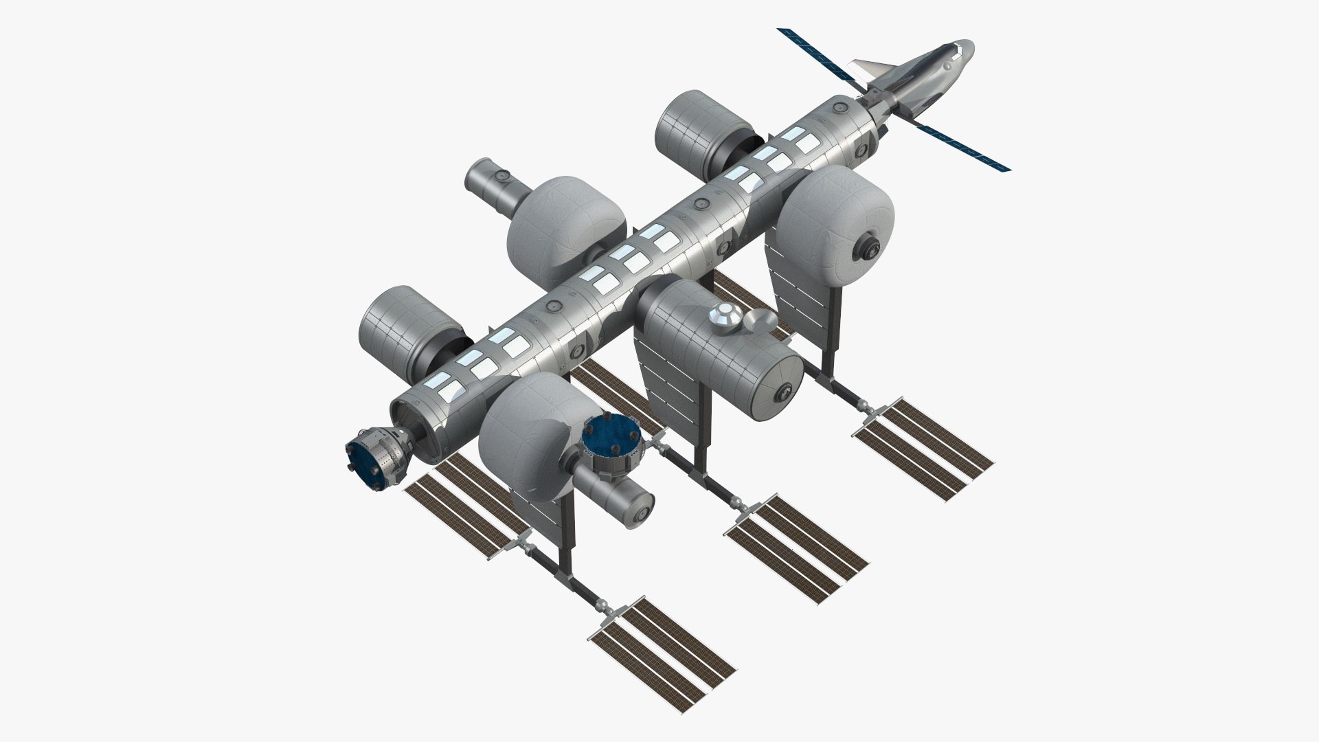 Multimodular Orbital Station 3D model preview