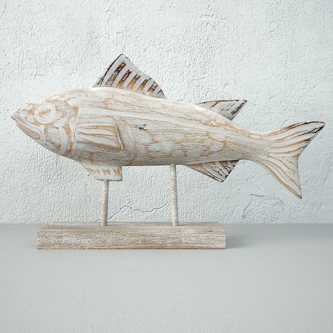 Wooden Fish Sculpture 2 | 3D model