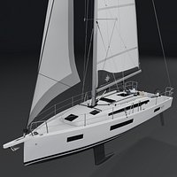 JEANNEAU Sun Odyssey 415 Yacht 3D Rendering