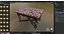 Upholstered Bench PBR 3D model