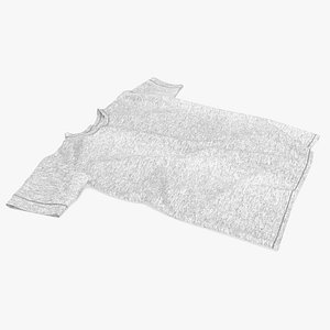 White T Shirt Flat Lay 3D model