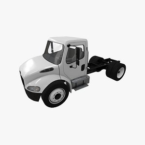 3D realistic freightliner m2 chassis