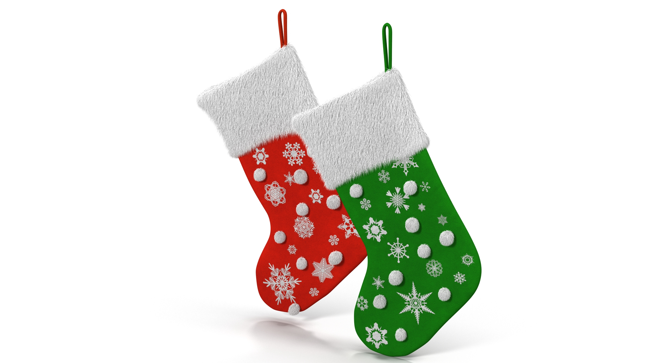 3d christmas socks 2 fur model