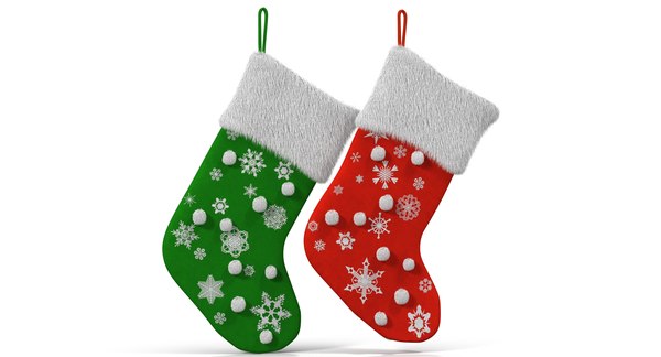 3d christmas socks 2 fur model