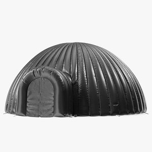 3D Durable Igloo Dome Tent Black model