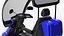 Scooter eléctrico azul de 4 ruedas