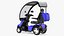 Scooter eléctrico azul de 4 ruedas