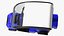 Scooter eléctrico azul de 4 ruedas