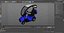 Scooter eléctrico azul de 4 ruedas
