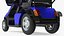 Scooter eléctrico azul de 4 ruedas