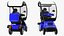 Scooter eléctrico azul de 4 ruedas
