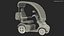 Scooter eléctrico azul de 4 ruedas