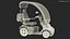 Scooter eléctrico azul de 4 ruedas