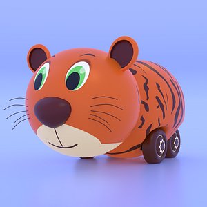 3D model cute toy tiger