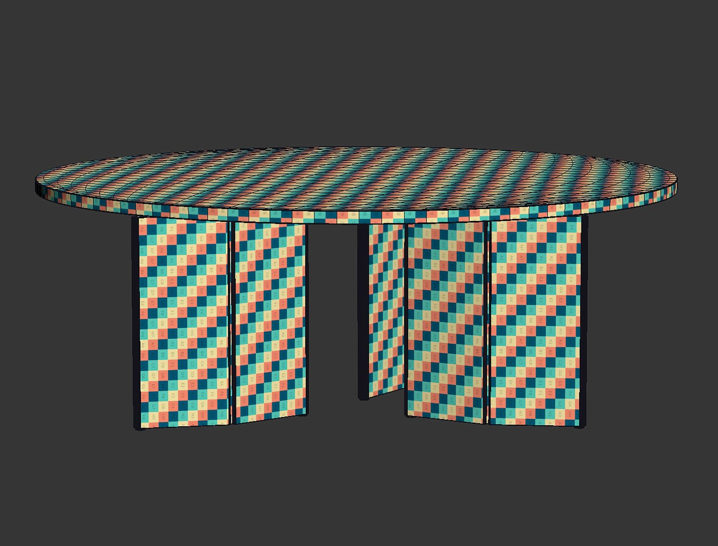 Oliva Roud Table D2000 3D Model - TurboSquid 2250708