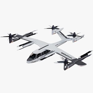 Flying Taxi Hyundai Uber PBR 3D model