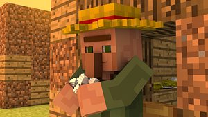 3d model rig villager minecraft