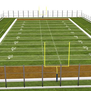 3D field american football