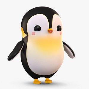 cute cartoon penguin model