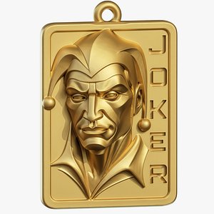 Stylized Joker Pendant 3D model