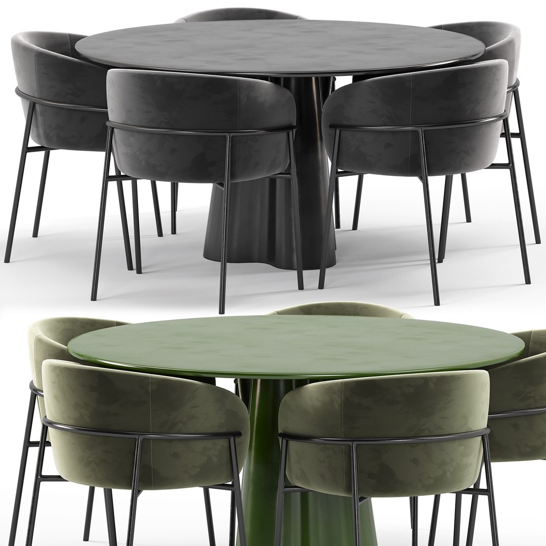 RIMO Chair And TREFLO Table 3D Model - TurboSquid 2490057