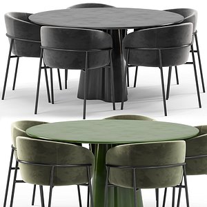 RIMO chair and TREFLO table 3D model